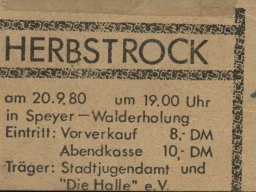 Herbstrock Speyer 1980